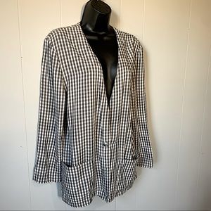 Retro 90s Checked Blazer